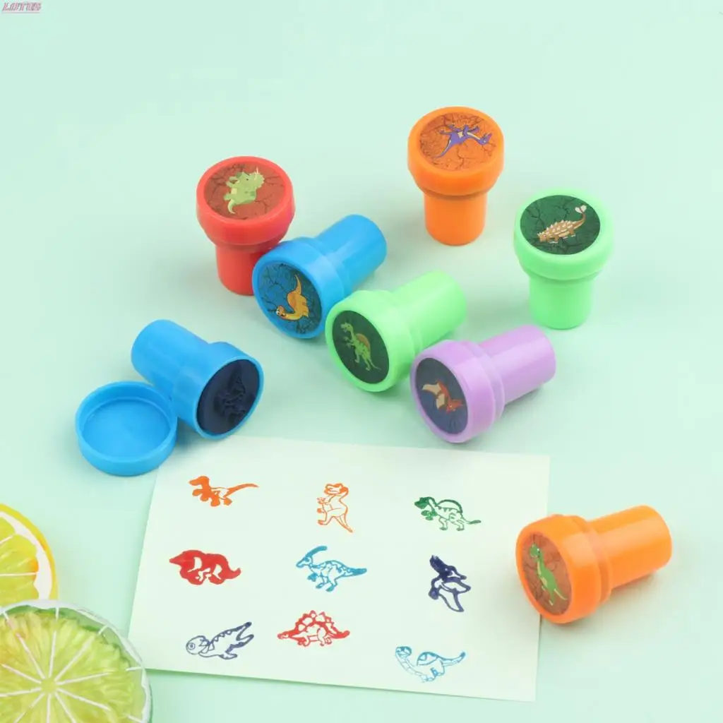 

30 Stks/set Kinderen Speelgoed Postzegels Cartoon Dieren Fruit Kids Seal Voor Scrapbooking Stamper Cartoon Stamper Speelgoed