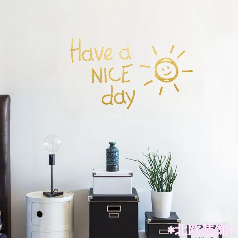 Хорошего дня хорошего настроения наклейки на стену английском языке