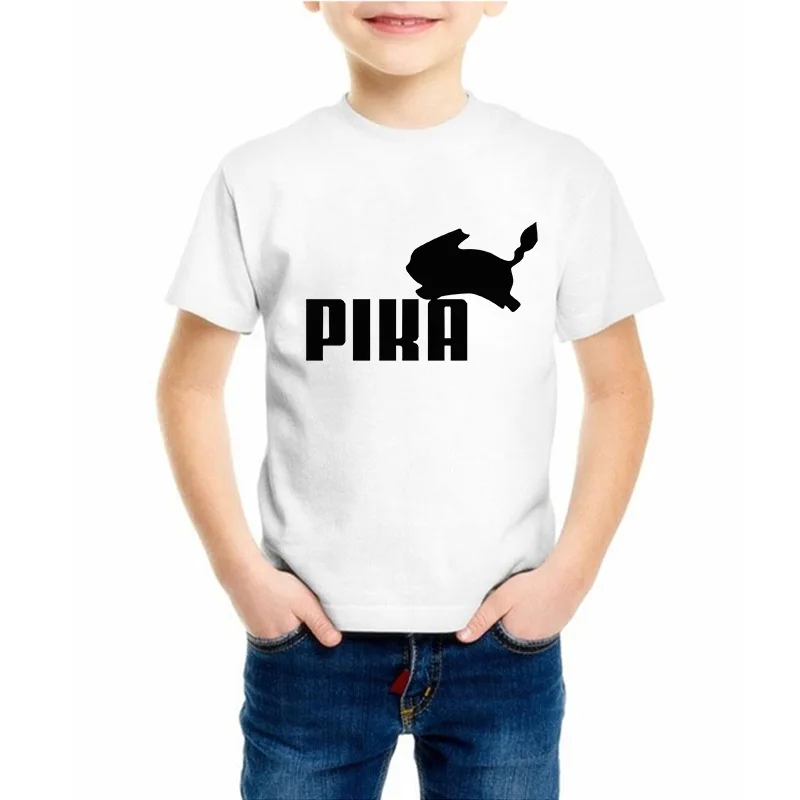 От 2 до 16 лет Модный милый мультфильма Покемоны и Покемон го Детская футболка с