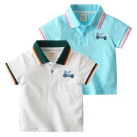 embroidery car boys polo t shirt elegant toddler tops quality fashion tee cotton summer children shirt kids clothes