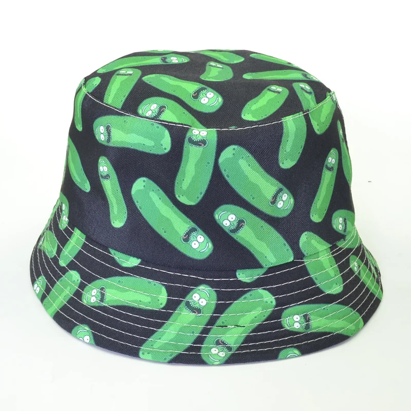 Pickle Rick хлопок Рик и Морти ведро шляпа Рик Рыбацкая шляпа США Аниме хлопок походные кепки для рыбалки капризные шапки для мужчин и женщин
