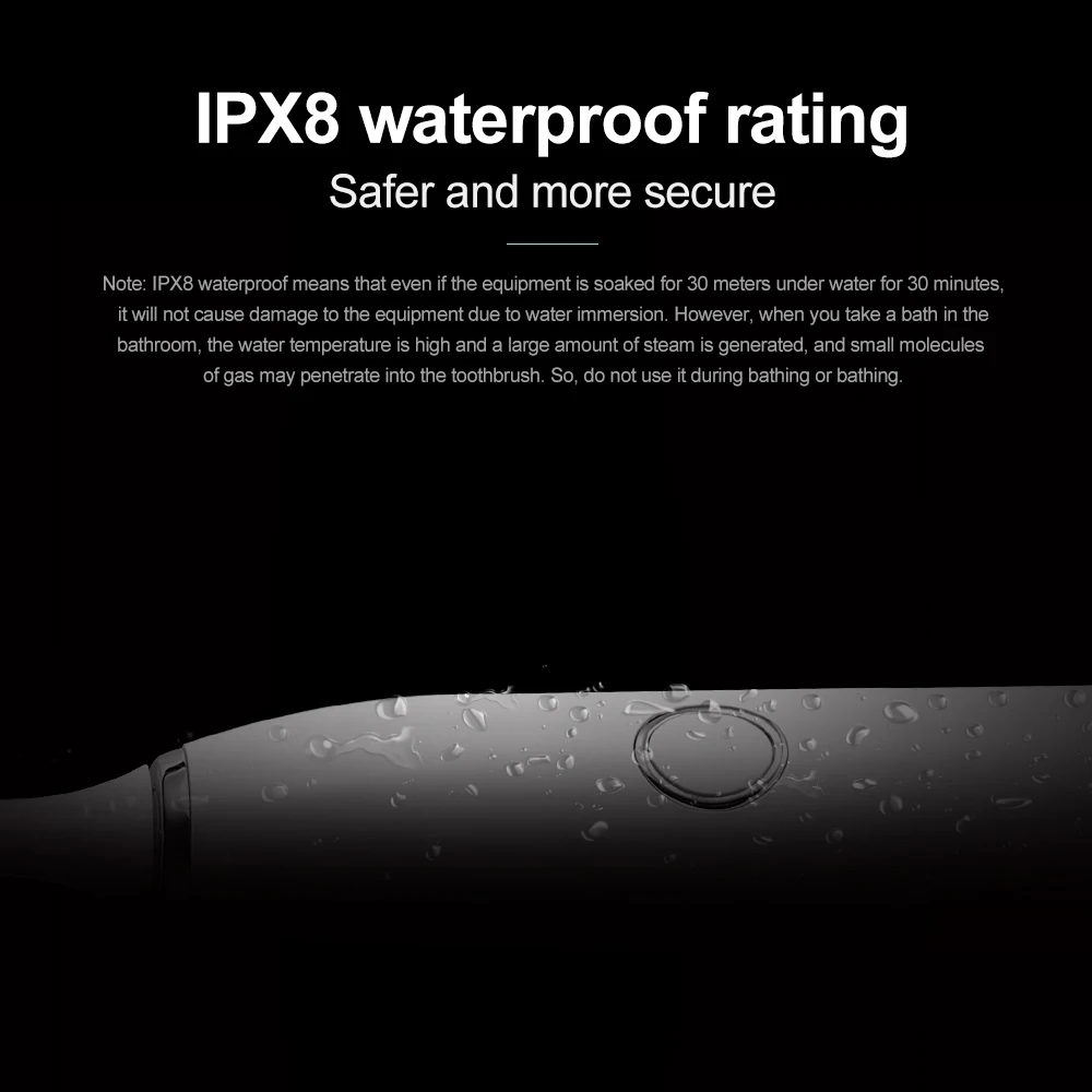 Flykul электрическая перезаряжаемая зубная щётка щетка S9 IPX8 Водонепроницаемая