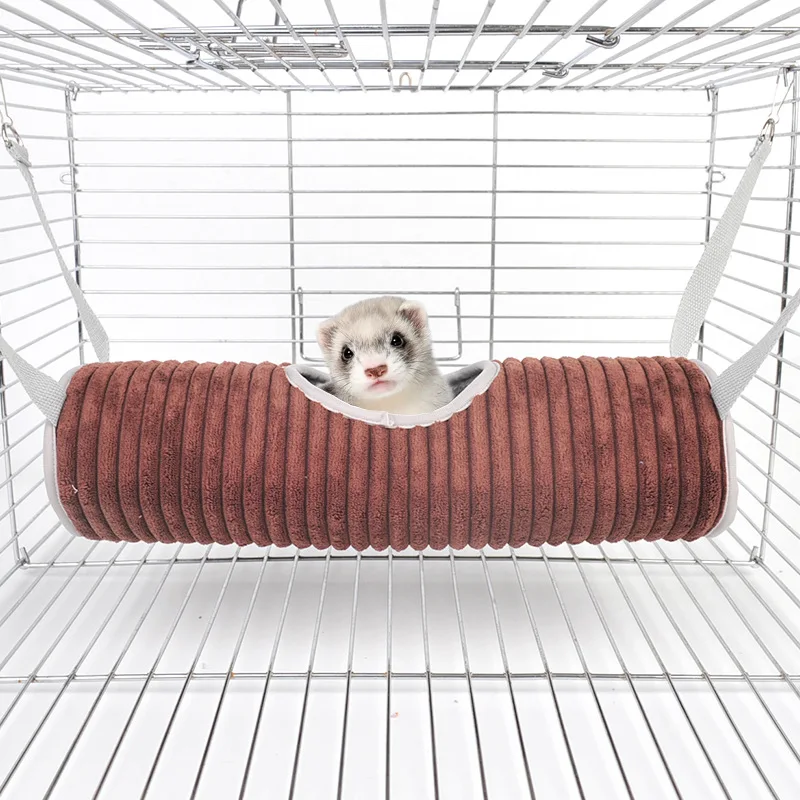 

Winter Warm Hamster Tunnel Cylinder Hammock for Small Animals Sugar Glider Tube Swing Bed Nest Sleeping Bed Rat Ferret Toy Cage
