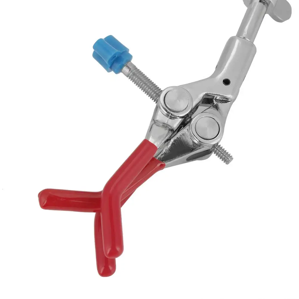 

Multi-functional Lab Clamp 3 Prong Finger Style Laboratory Rubber-Coated Condenser Holder DQ-Drop
