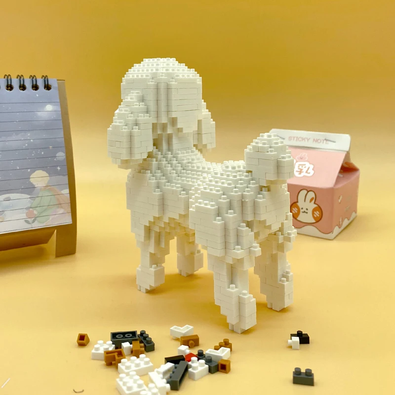 CB Balody мультфильм белый Пудель собака животное домашнее 3D модель 790 шт. DIY Мини