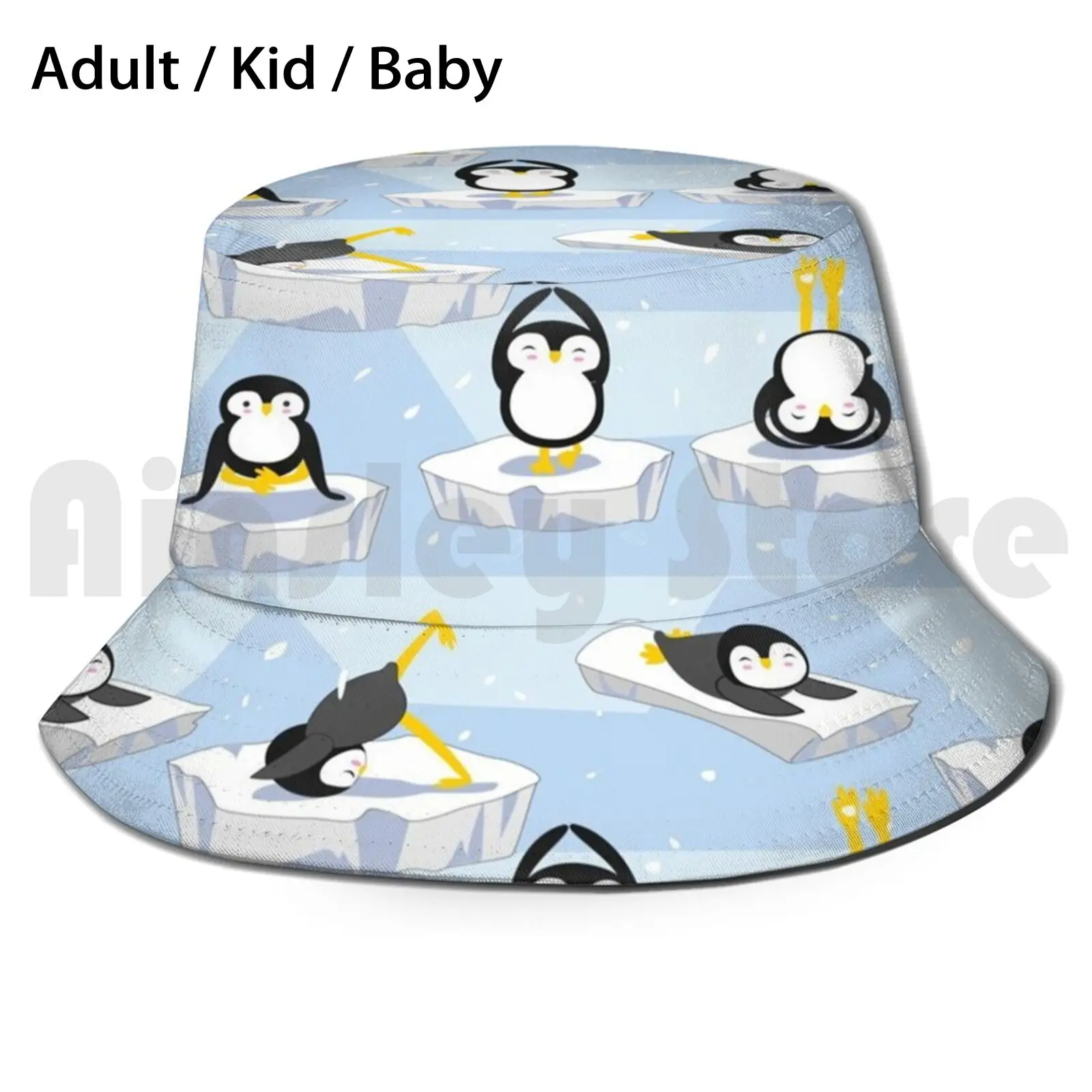 

Penguin Yoga Sun Hat Foldable UV Protection Kawaii Penguins Winter Snow Cold Cute Yoga Exercise Yoga Pose Ice Cute