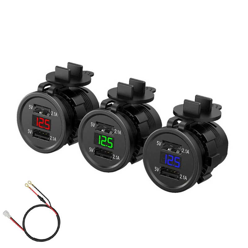 Двойной USB разъем для зарядки автомобильного прикуривателя мотоцикла Авто