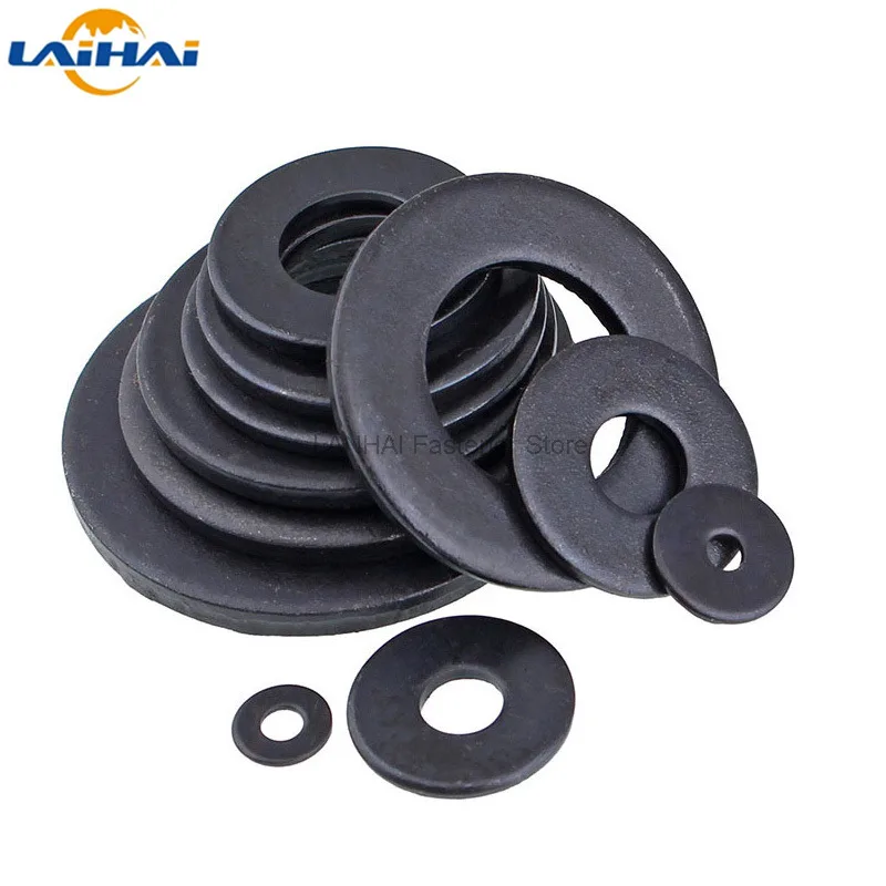 

2/5/10/20/25pcs M3 M4 M5 M6 M8 M10 M12 M14 M16 Black Grade 8.8 Steel Large Size Oversize Big Wider Flat Washer Plain Gasket