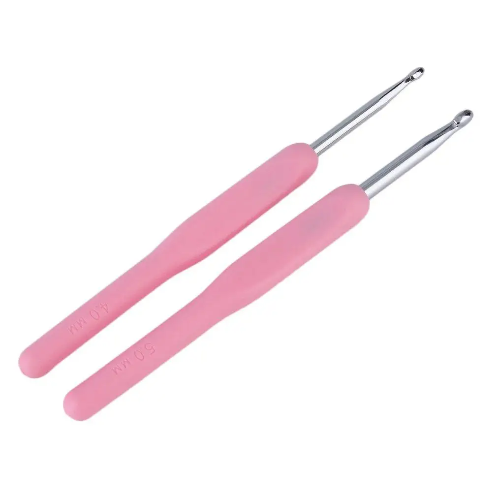 8 размер мягкая пластиковая ручка алюминиевый крючок для вязания крючком набор