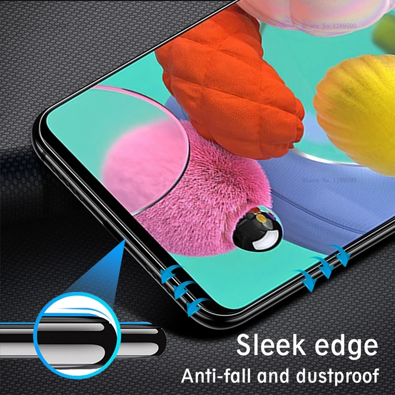 9D полный клей покрытие закаленное стекло для samsung Galaxy A51 A71 протектор экрана A 51 71