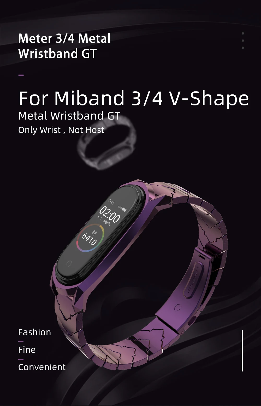 Mi Band 4 ремешок для Xiaomi mi Band 4 металлический браслет из нержавеющей стали для mi band 3 4 наручные Смарт-часы дизайн от mi jobs