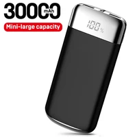 30000mah power bank 2 usb led powerbank portable mobile phone charger for xiaomi mi iphone x