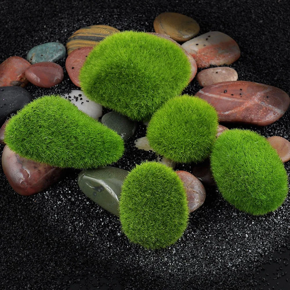 

Stone Moss Miniature Dollouse Garden Craft Fairy Bonsai Plant Decor Artificial Moss Foam Stone Green Plant Home Decoration