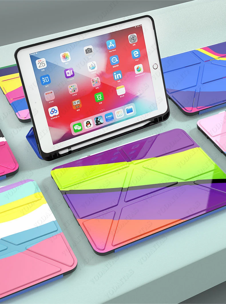 Чехол для 2021 iPad 10 2 9 2018 2017 Mini 5 7 Pro 11 Air 3 4 умный чехол с держателем стилуса 5-го 6-го