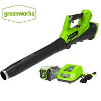 greenworks 40v air blower cordless 115 mph 430 cfm brushless cordless axial leaf blower outdoor garden tool with 4ah battery