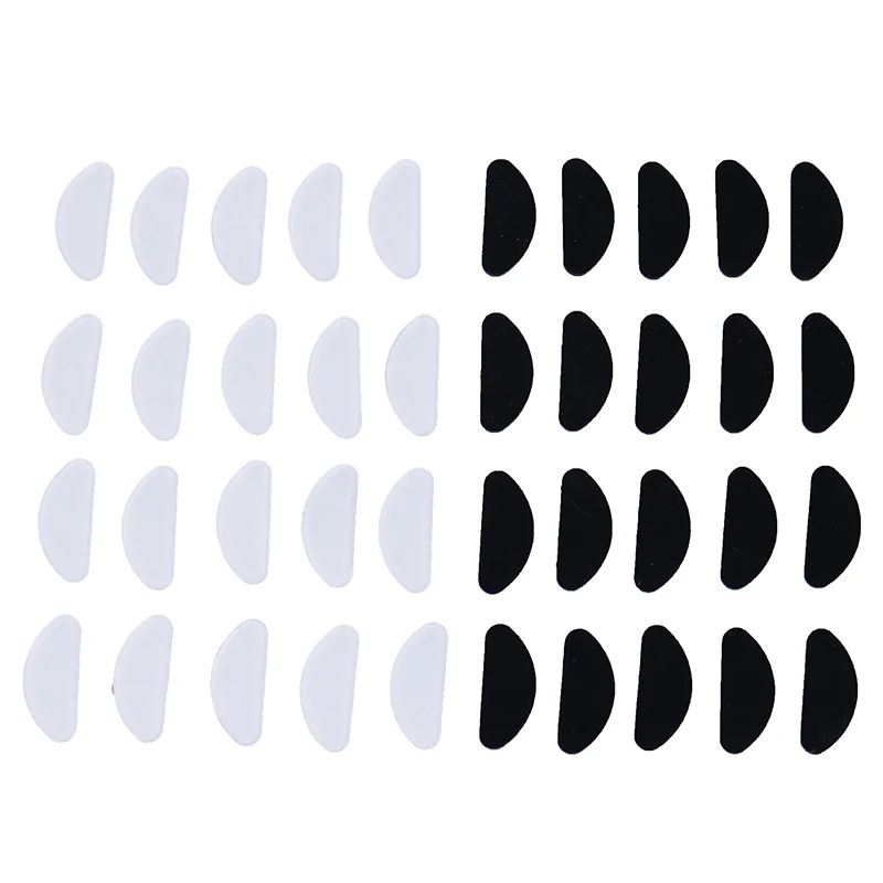 

10 шт. очки Носовые фиксирующие накладки очки с силиконовым клеем Носовые фиксирующие накладки на нескользящей подошве тонкие носовые панел...