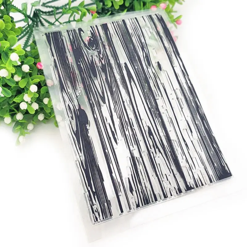 

53CA Wood Grain Silicone Seal Stamp DIY Scrapbooking Embossing Photo Album Decorative Paper Card Craft Art Handmade Gift