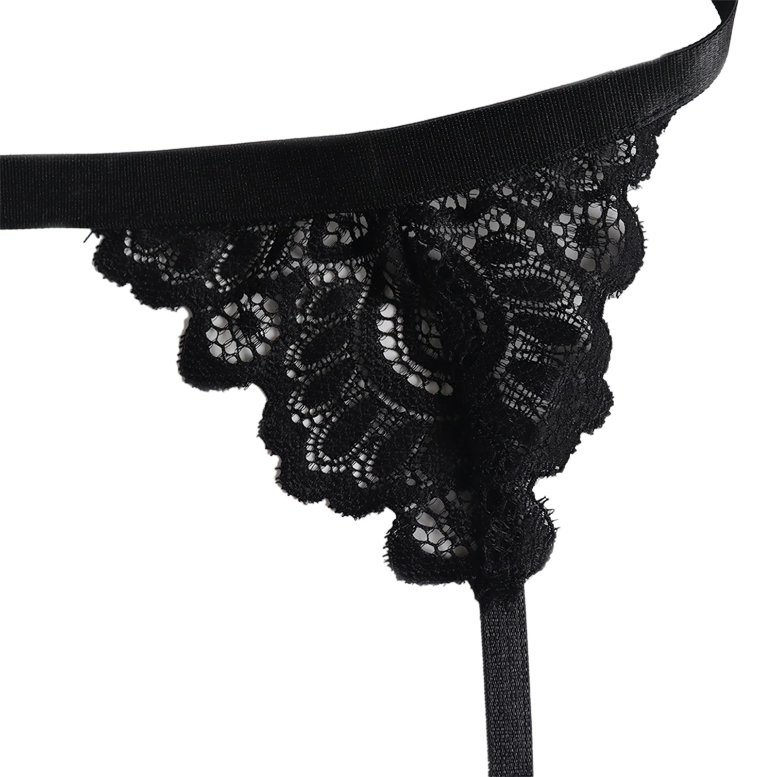 

New Women's Sexy Lingerie Lace Perspective Exotic Three-Point High Waist Adjustable Garter Thong Suit