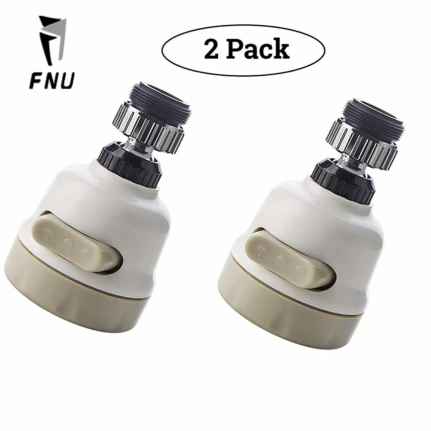 

Кухонный кран для экономии воды вращающийся на 360 градусов Поворотный адаптер для дома, ресторана и отеля {2 шт. в упаковке}