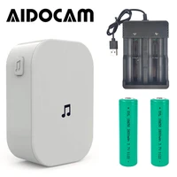 indoor wireless doorbell chime with us eu uk plug usb charger and 18650 battery for aidocam v10 v20 v30 video doorbell camera