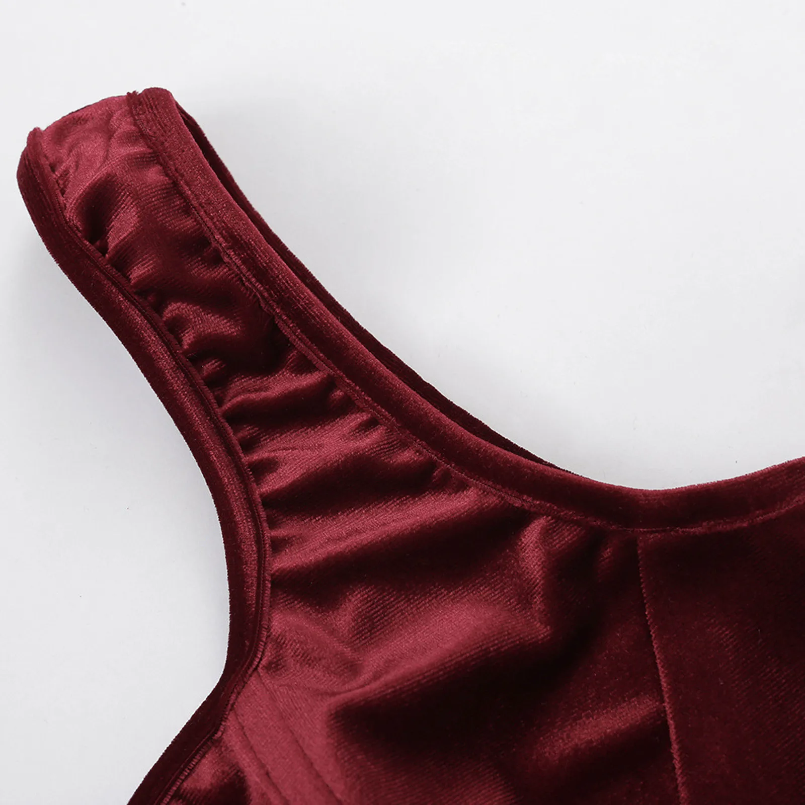 Женская Летняя мода на бретельках тонкий короткий бархатный маленький жилет 2021