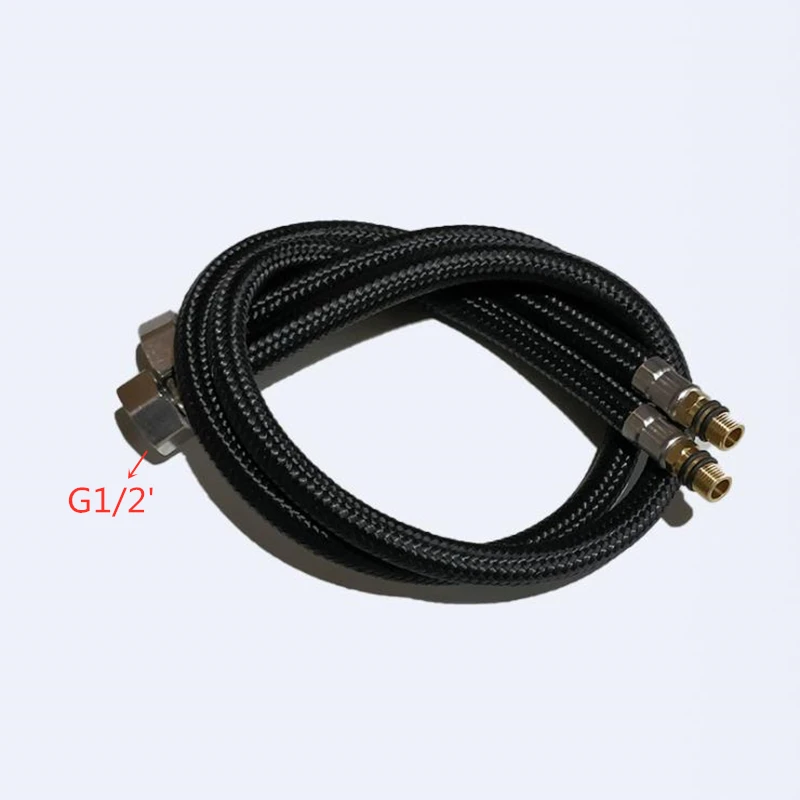 

60cm Plumbing G1/2' 2pcs Stainless Steel Hose Flexible Cold Hot Mixer Faucet Water Supply Pipe Plumbing Material Shower Tube