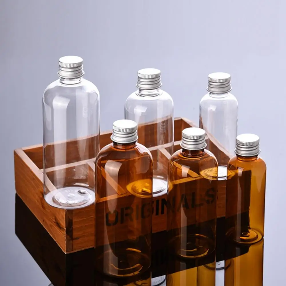 Прозрачная пластиковая пустая бутылка для выдавливания с внутренней пробкой