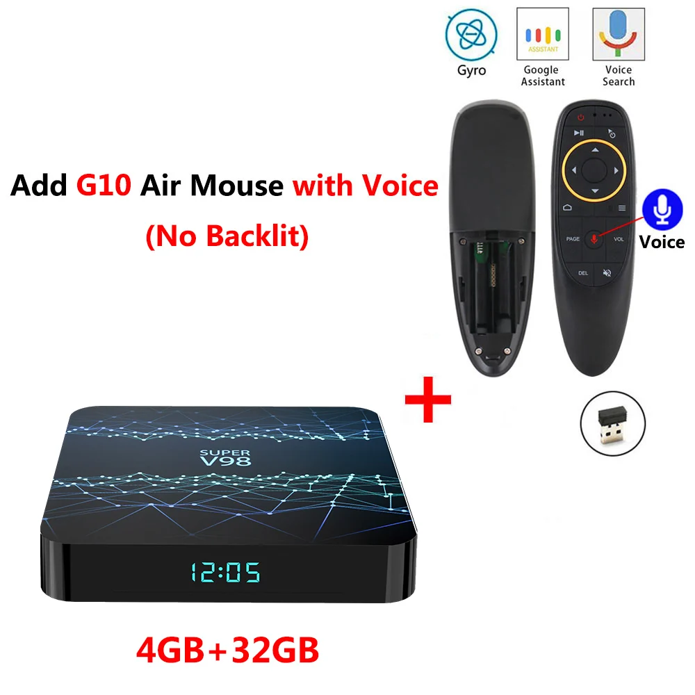 4GB 32GB add G10S ТВ-бокс V98 Android 9,0 4 Гб ОЗУ 32 Гб ПЗУ 2,4 г WiFi умный медиаплеер RK3318 четырехъядерный 2 Гб 16 Гб H.265 4K HDR USB 3,0 приставка - Цвет: 4GB 32GB add G10S