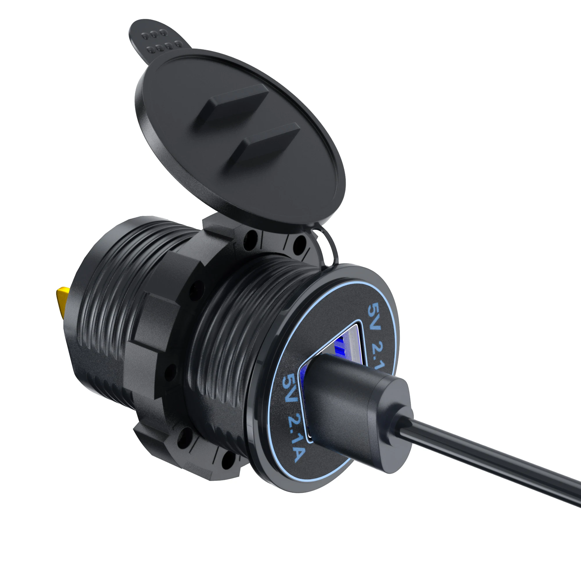 Новейшее Универсальное автомобильное USB-зарядное устройство с крышкой для