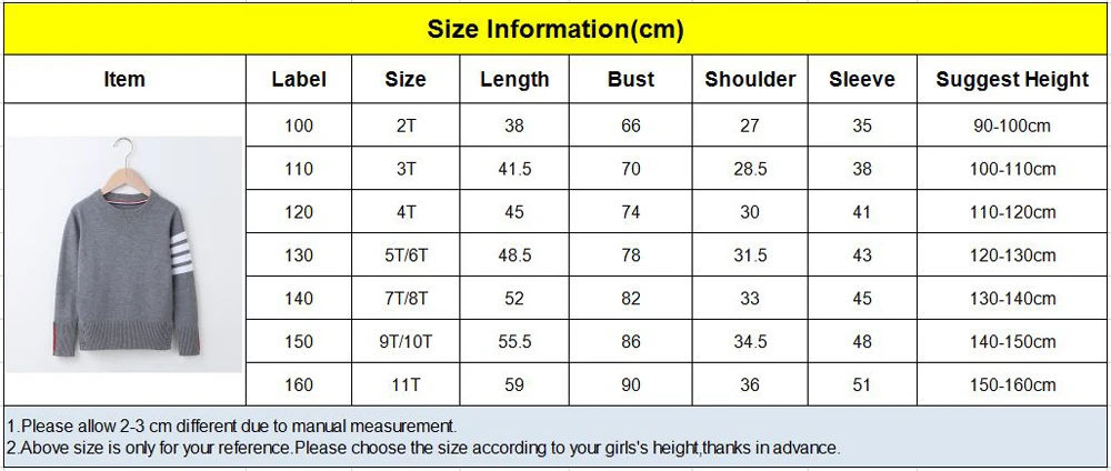 

Kids Casual Cotton Sweaters Autumn Winter Boys Girls Pullover Knitted Striped Sweater Children Long Sleeve School Wear 100-160cm