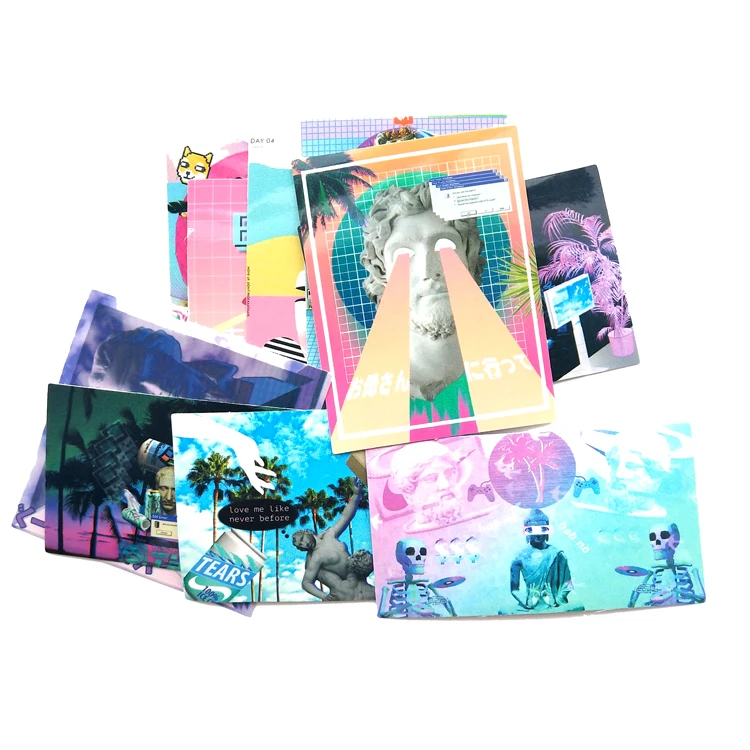 10 шт. психоделический стиль Паровая волна резьба по камню стикер Давида чемодан