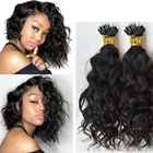 Бразильское нано-кольцо, наращивание человеческих волос, Короткая свободная волна, микро-звено, нано-кольцо, I-образные волосы, микро-бусины 100 г, 100 шт.