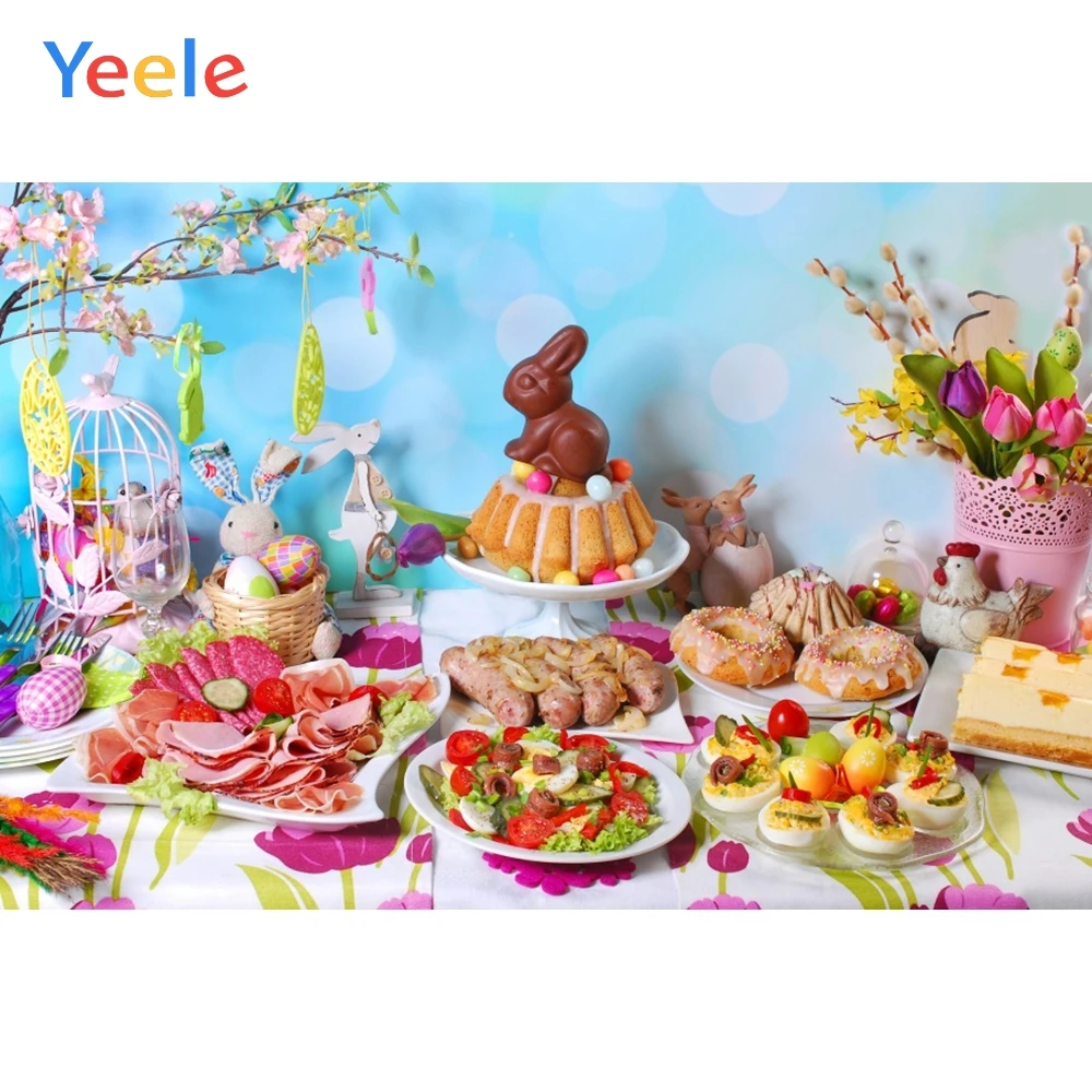 Пасхальные яйца кролик ягненок ветчина торт Декор фотосессия Детская фотография