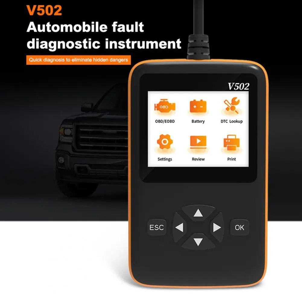 

V502 Plug and Play Diagnostic Scanner Multilingual Real-time Data Streaming Professional Heavy Duty Truck Code Reader for Auto