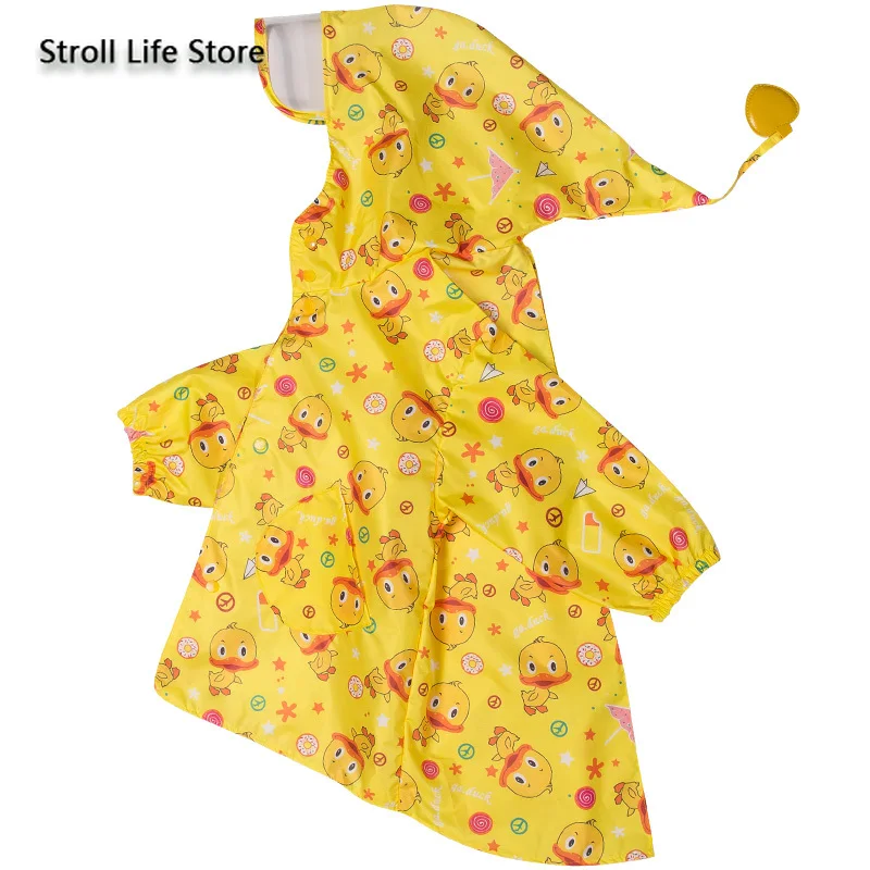 Дождевик на желтом утином пуху симпатичное детское дождевик Непромокаемая