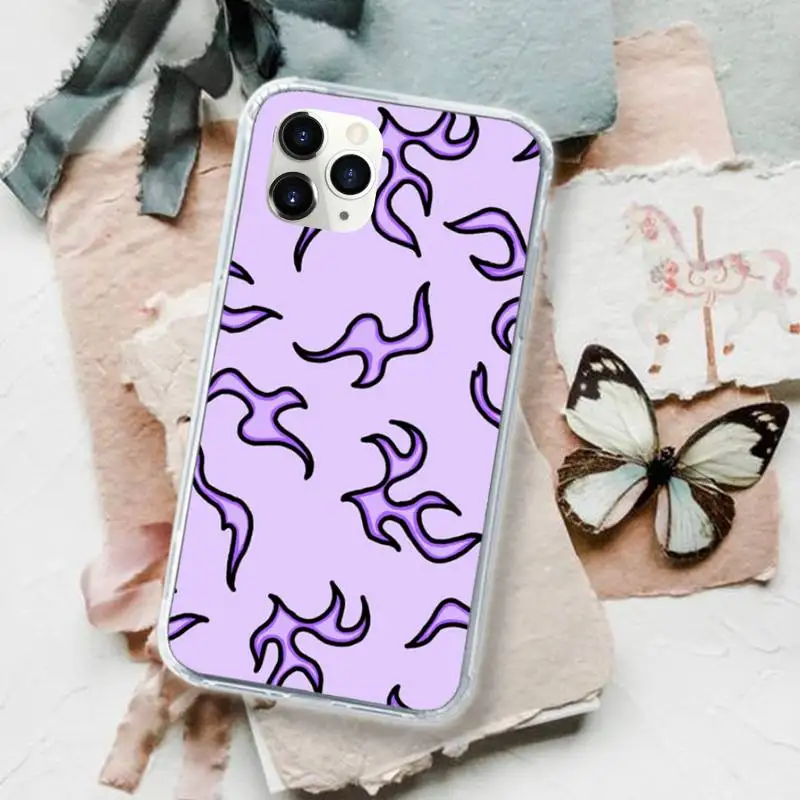 

Artistic personality Fire Flame Phone Case for iPhone 11 12 pro XS MAX 8 7 6 6S Plus X 5S SE 2020 XR