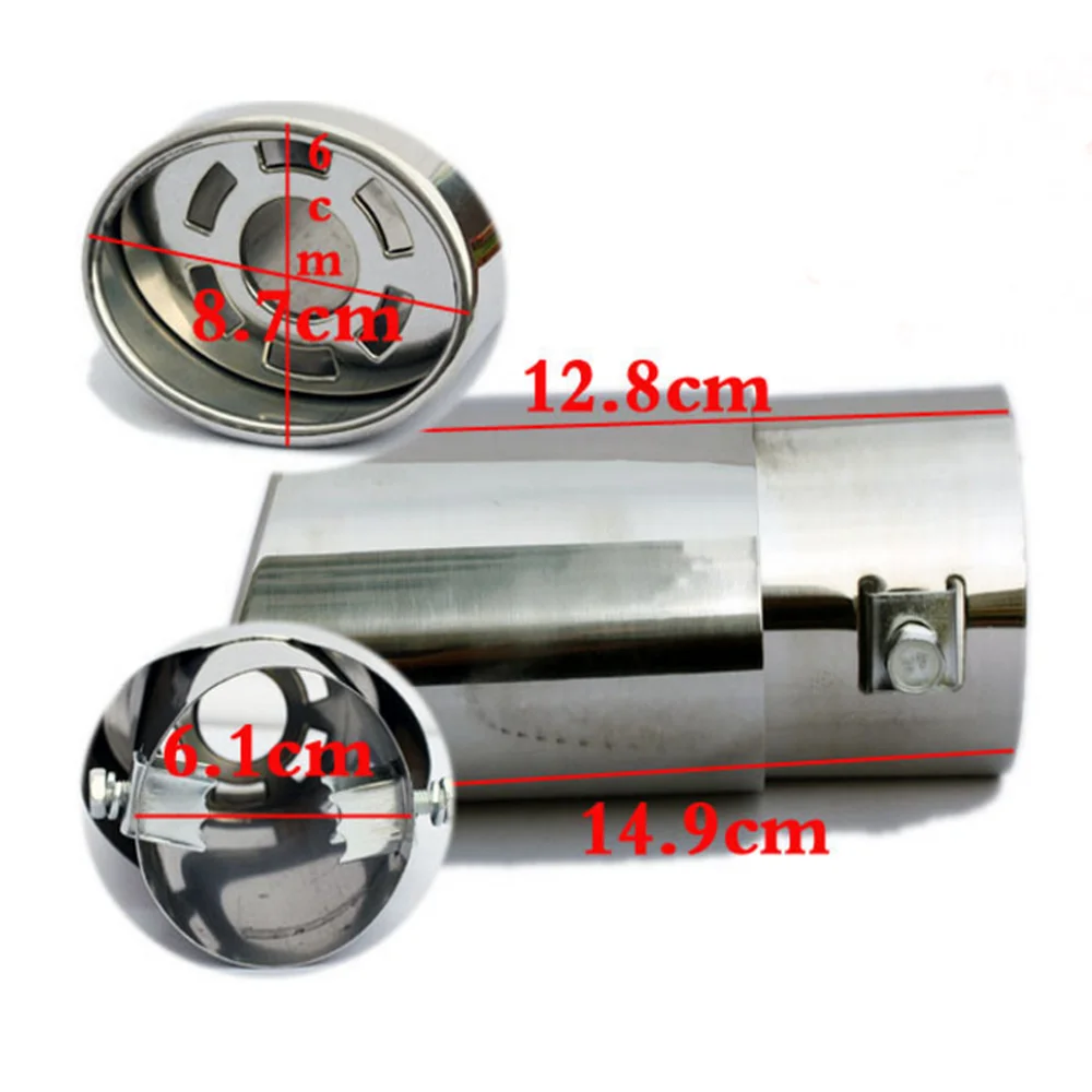 DSYCAR 2 шт. универсальные чехлы из нержавеющей стали для глушителя выхлопной трубы