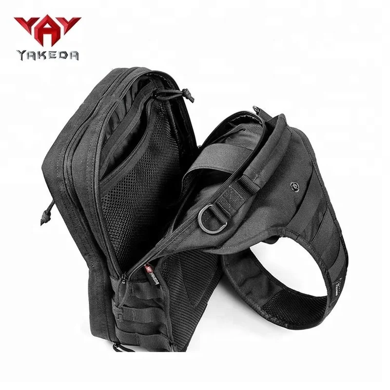 YAKEDA Outdoor Waterproof Walking Sling Bag With Concealed Gun Holster Design Mens Small Tactical Shoulder Chest Bag
