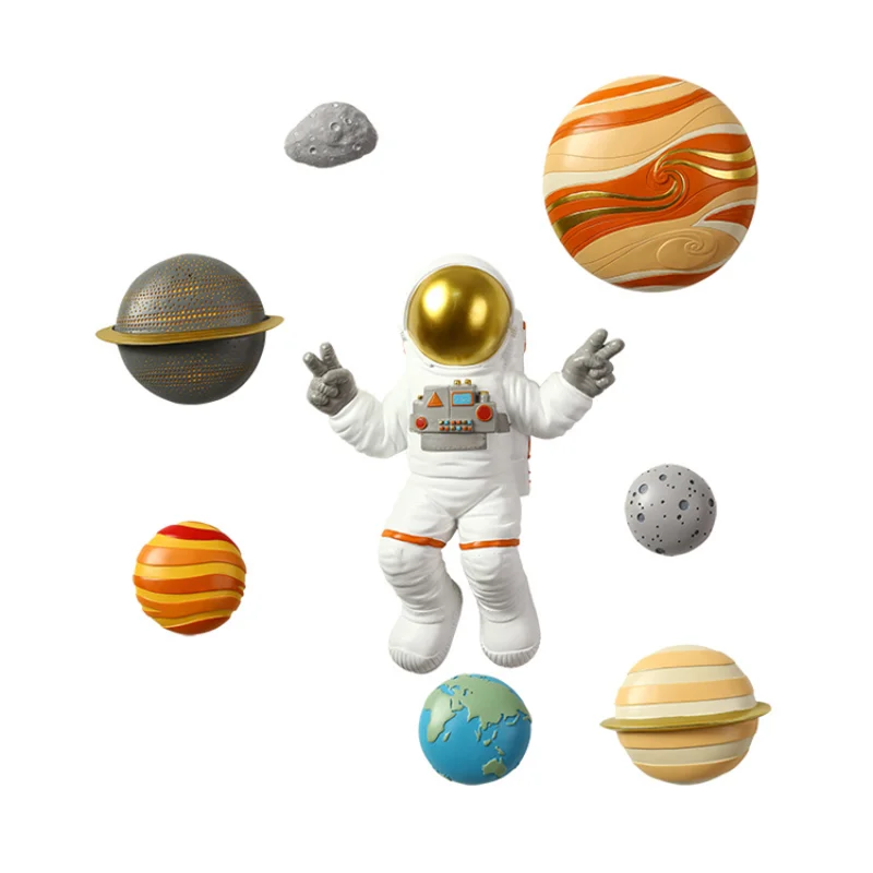 Wholesale Nordic Astronaut Resin Crafts Set Home Decoration Kid Room Decor Wall Decor