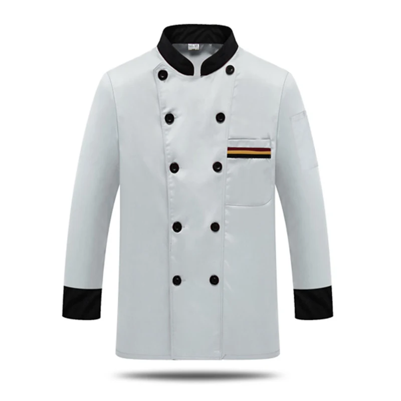 Одежда для шеф повара костюм суши рубашка Мужское пальто куртки черное