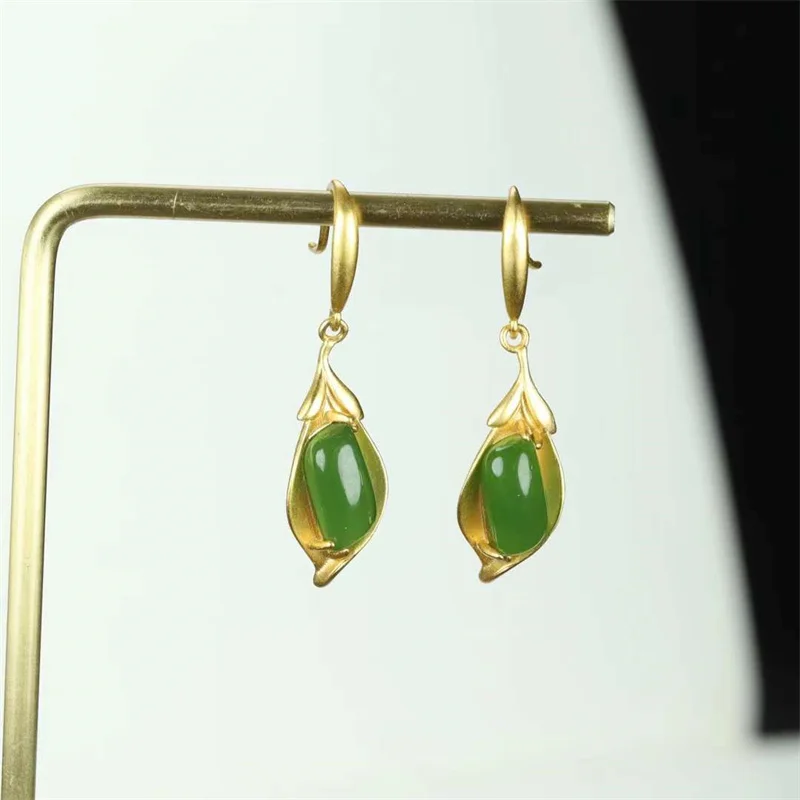 

Лидер продаж, серьги-гвоздики из натуральной яшмы, инкрустированные серебром