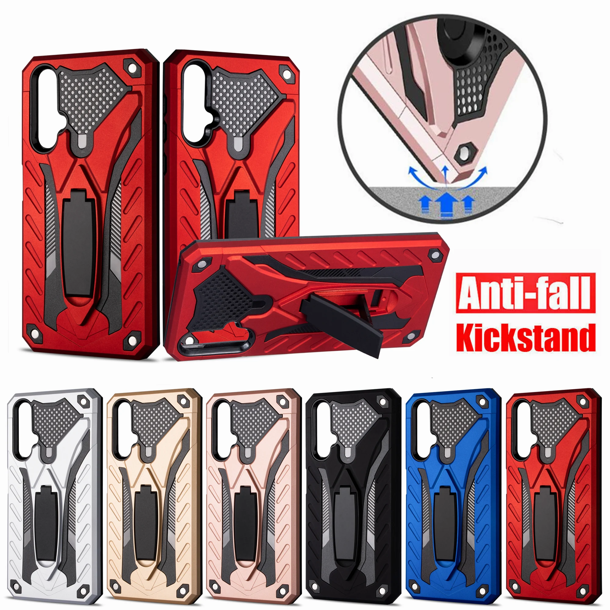 Прочный Гибридный Силиконовый чехол с подставкой для Huawei P Smart 2019 Honor 10 Lite 8X 20 9X Pro