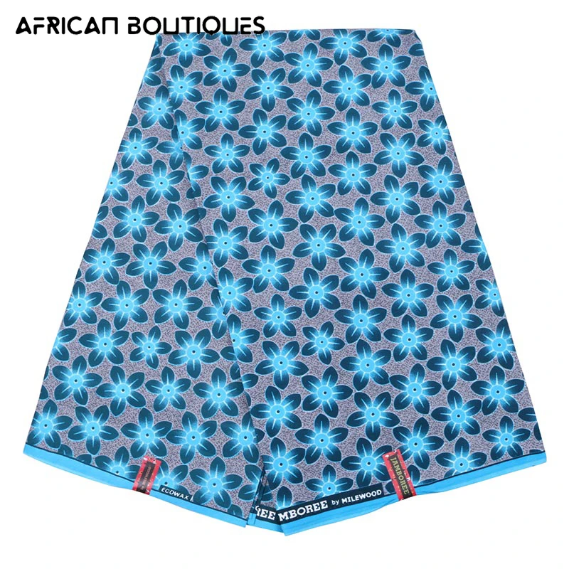 

6 ярдов, восковая ткань с Африканским принтом, материал из полиэстера, пэчворк, настоящий воск для африканских свадебных платьев, высокое ка...