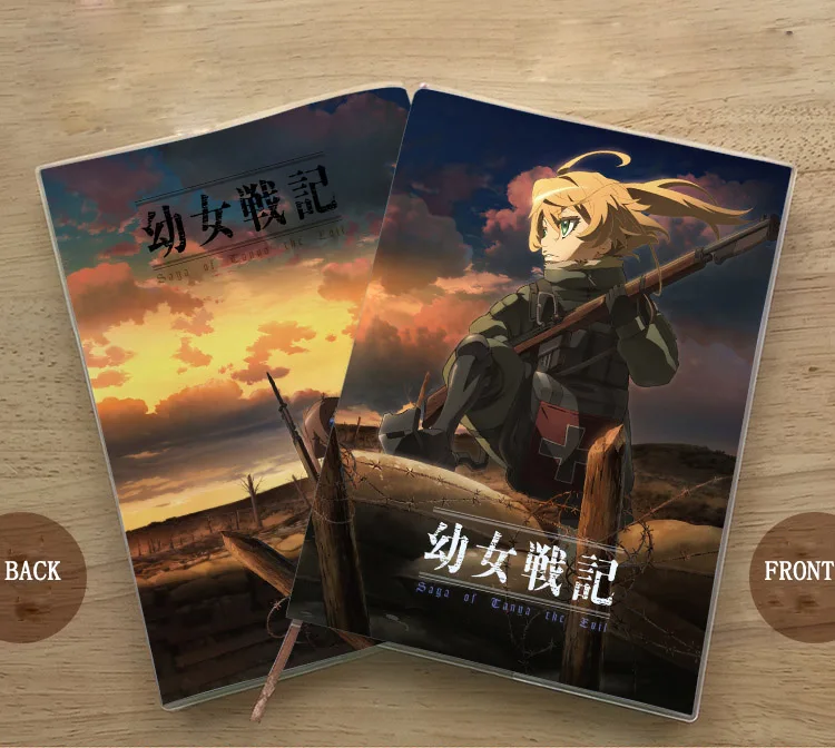 Записная книжка с персонажами аниме-художественной сериала Таня О сглаза фон