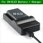 EN-EL23 ENEL23 RU EL23 цифровой Камера Батарея + Зарядное устройство для цифровой камеры Nikon COOLPIX P600 P610 P610s P900 P900s S810c B700