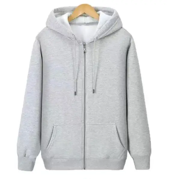 

Men's Cardigan Zipper Hoodie Men's Top Jacket Solid Color