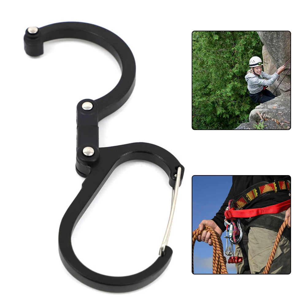 

Portable Caving Rock Climbing Carabiner D Shaped Aluminium Alloy Safety Quick Lock Buckle Outdoor Camping Hiking Equipment