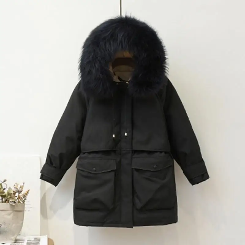 Новинка 2019 женские Большие куртки из натурального Лисьего меха с капюшоном