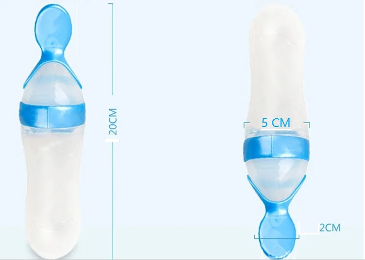 Детская бутылочка для кормления 90 мл малыша ложкой бутылка Еда подачи инструмент