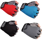 Велосипедные перчатки, велосипедные перчатки, противоскользящие противоударные Дышащие Короткие спортивные перчатки с открытыми пальцами, аксессуары для мужчин и женщин